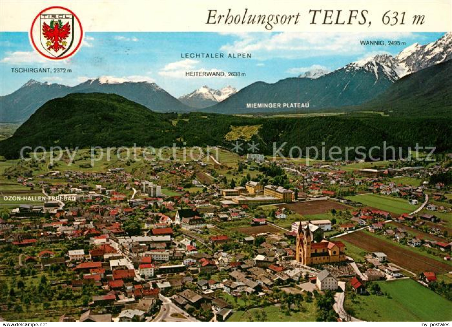 Telfs Tirol Fliegeraufnahme