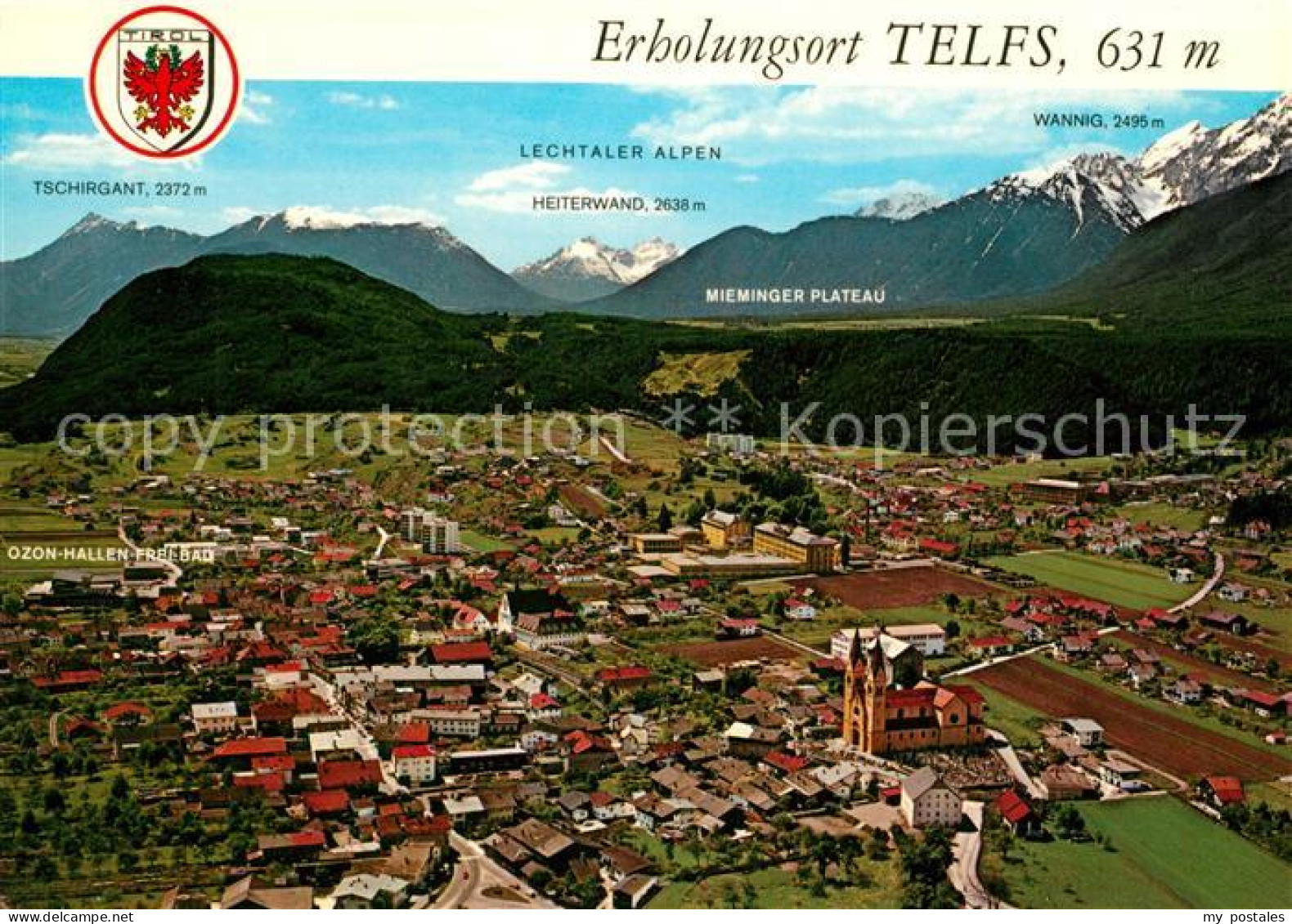 Telfs Tirol Fliegeraufnahme