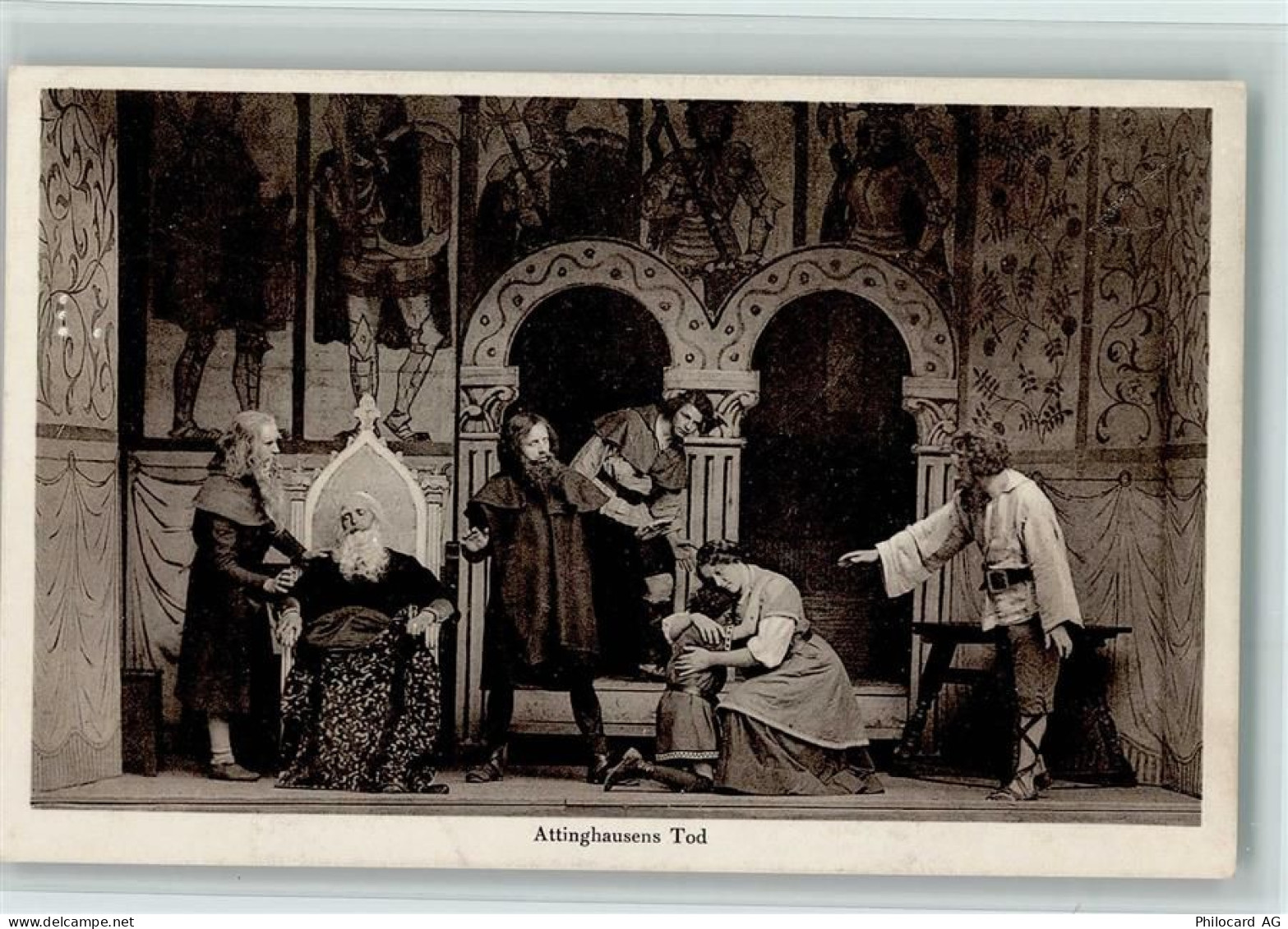 Tell Aufführung - Freilichtbühne - Attinghausen Tod Motiv Schweiz 1912... - 11091467