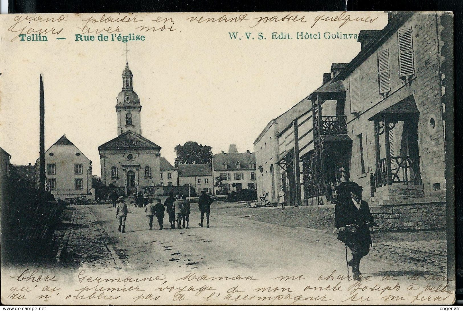 TELLIN: Rue de l'Eglise  - obl. 1906