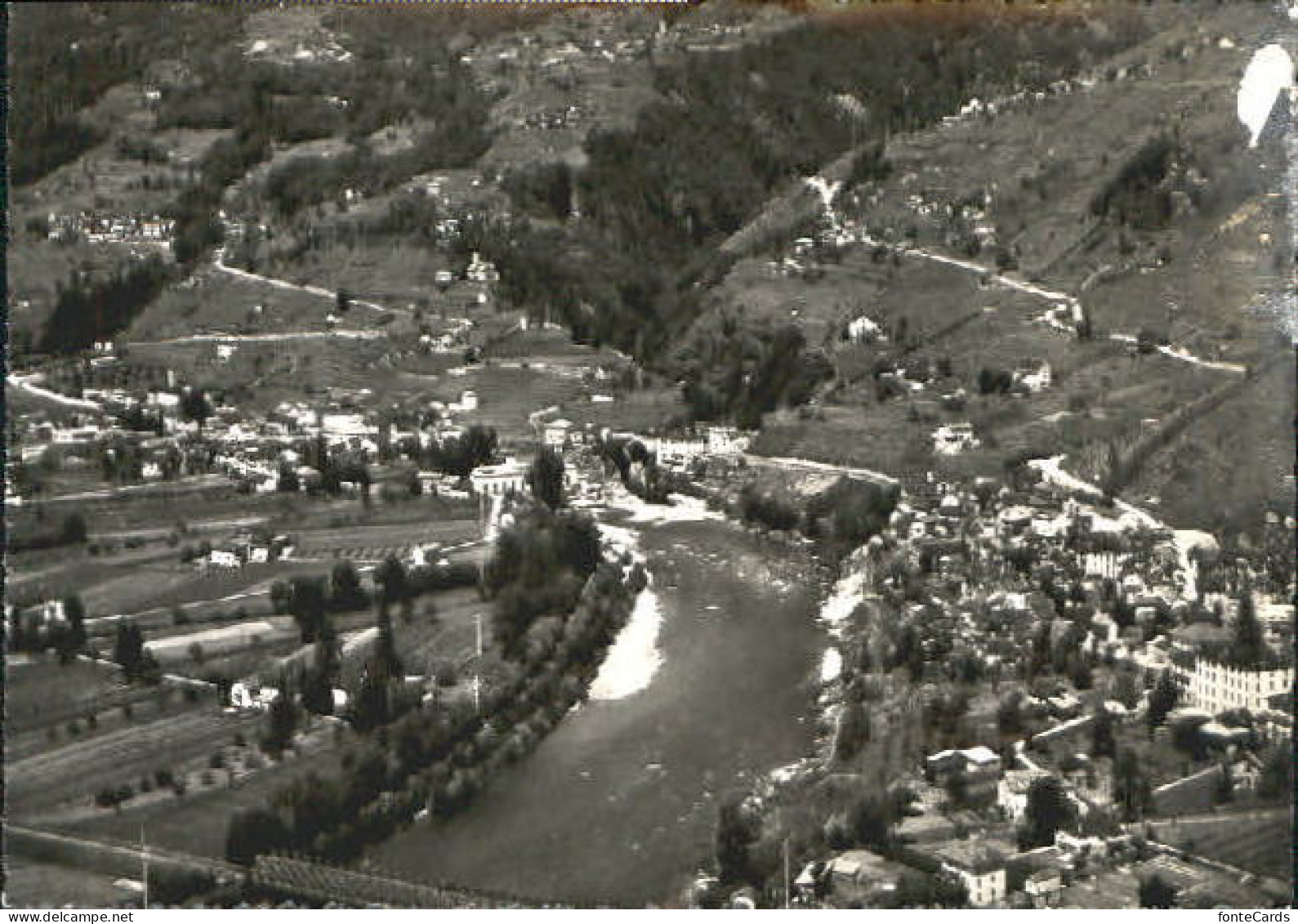 Tenero-Gordola Fliegeraufnahme o 1954