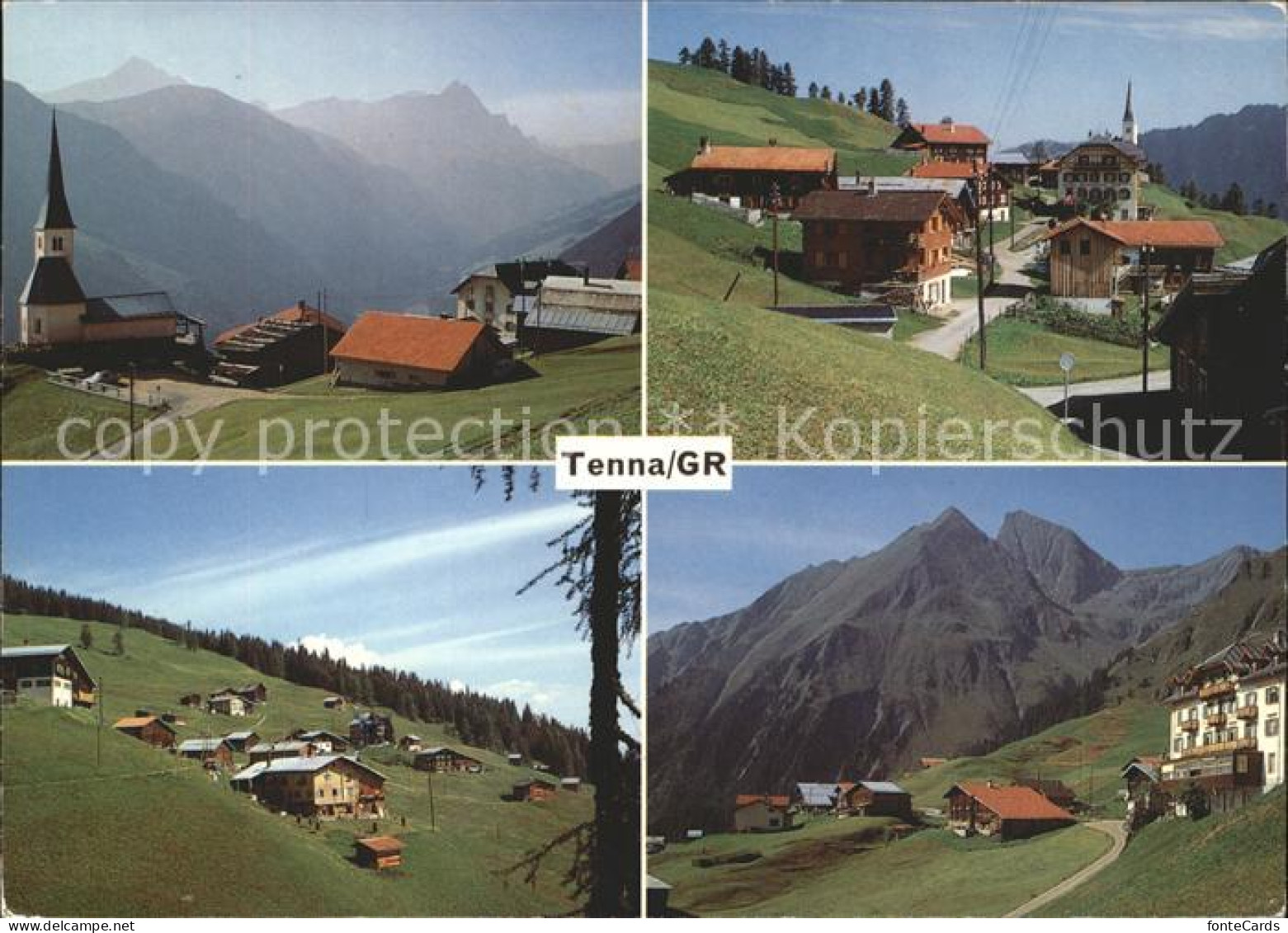 Tenna GR Safiental Ausserberg Dorfpartie Oberhorn