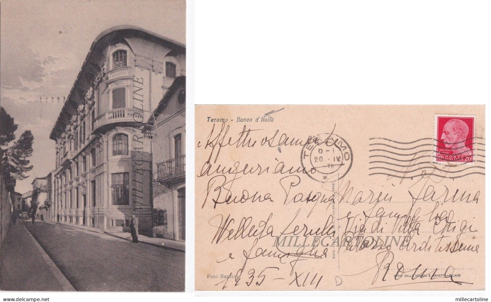 TERAMO: Banca d'Italia   1935