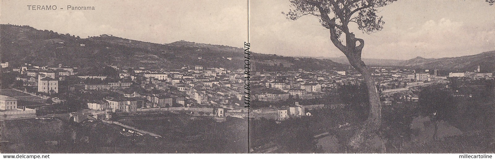 TERAMO:  Cartolina doppia - Panorama