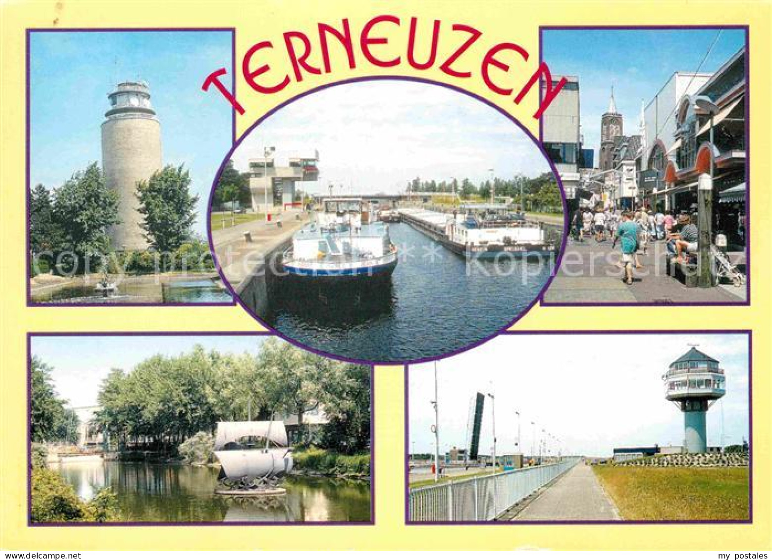 Terneuzen Leuchtturm Wachturm Hafen Ortspartie