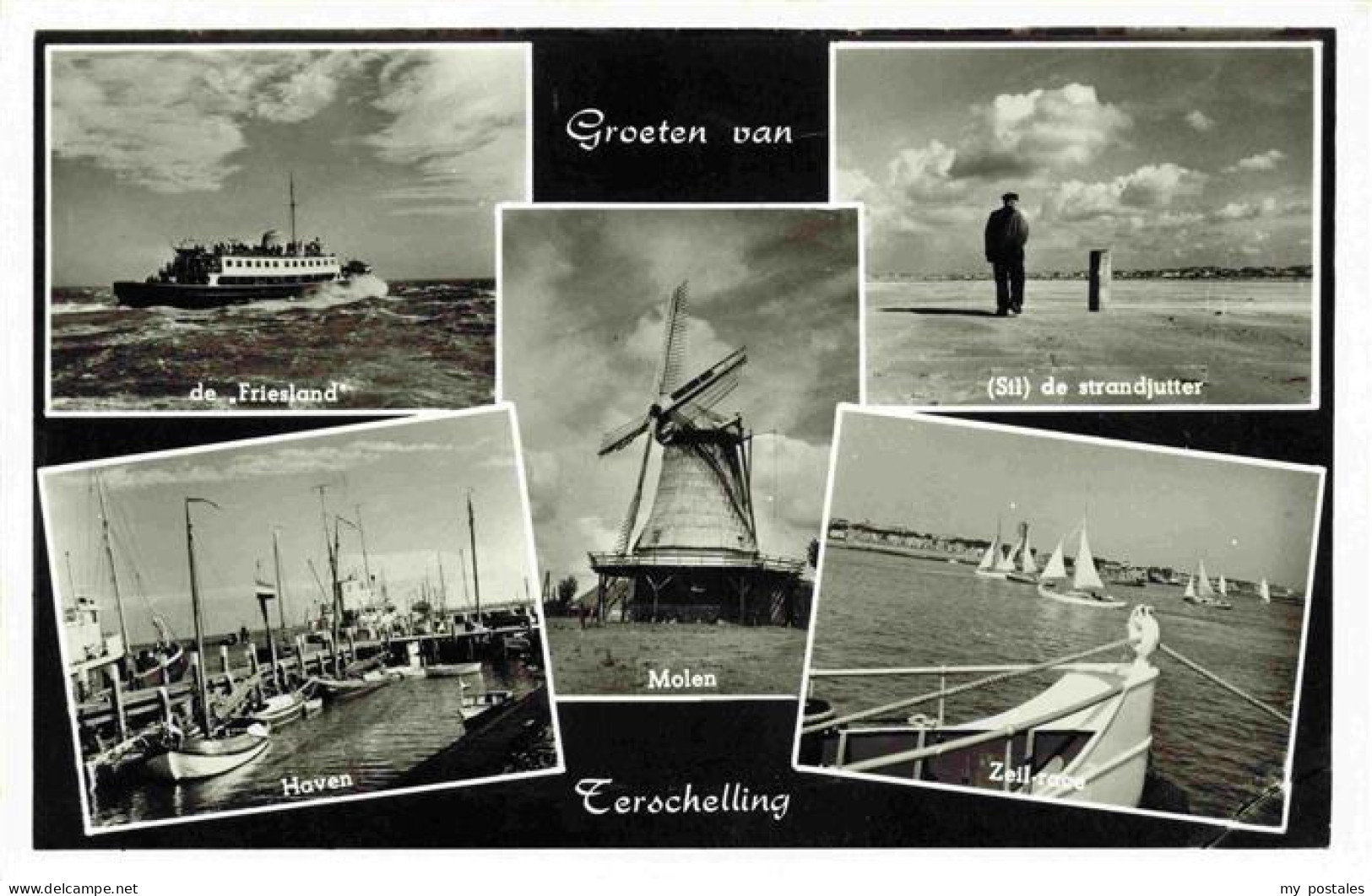 Terschelling Friesland NL MS Friesland Haven Molen De Strandjutter Zeil-race