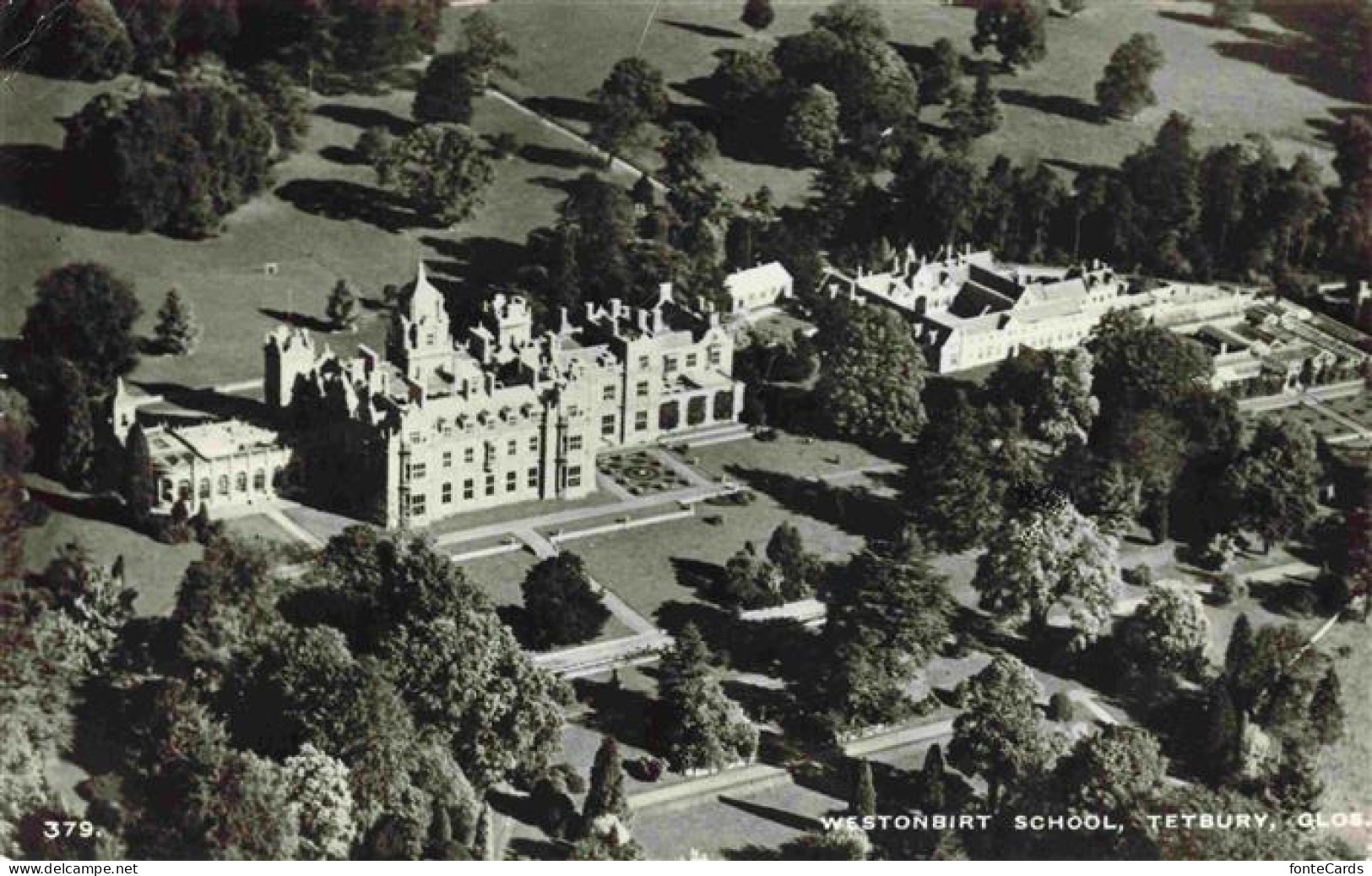 Tetbury Gloucestershire UK Westonbirt School aerial view