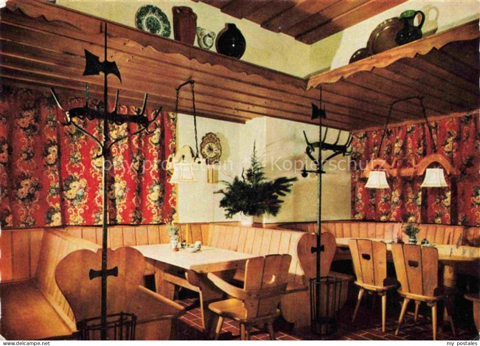 Tettnang Bodenseekreis BW Hotel-Restaurant-Ritter Gaststube Holzvertaefelung Jag