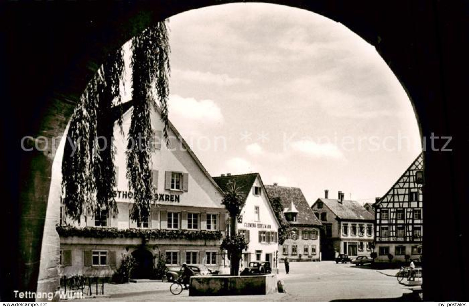 Tettnang Torbogen Altstadt Gasthof Baeren Brunnen