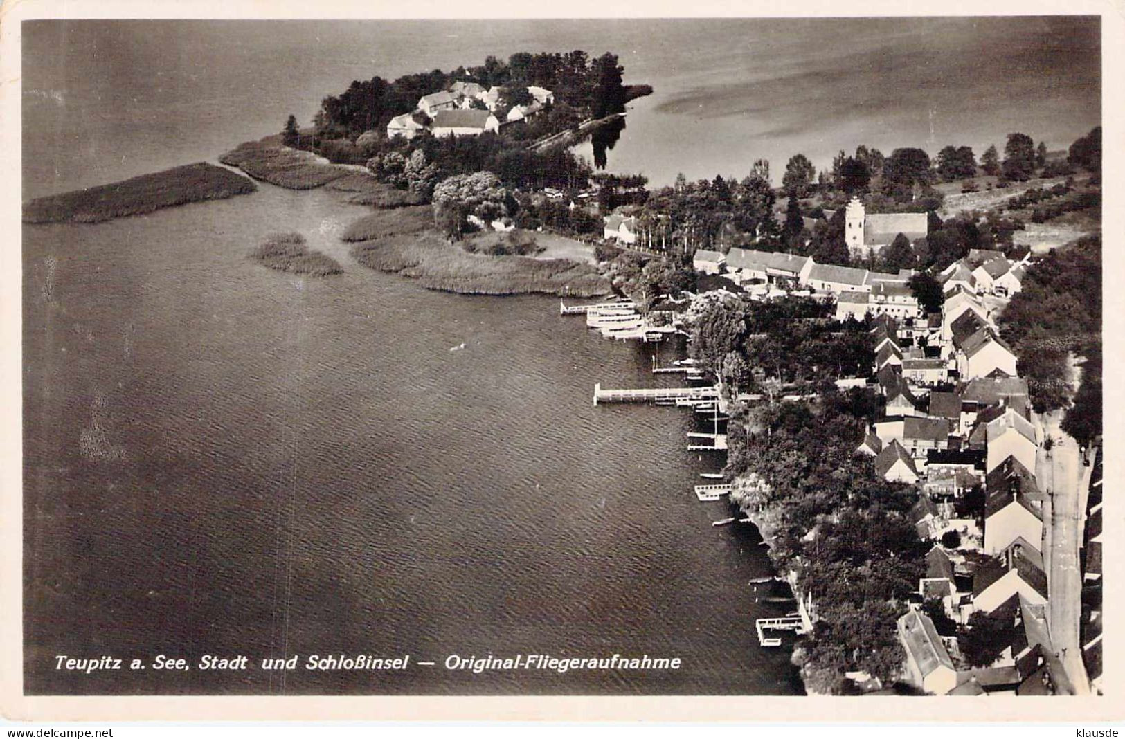 Teupitz a.See - Stadt mit Schloßinsel gel.1935