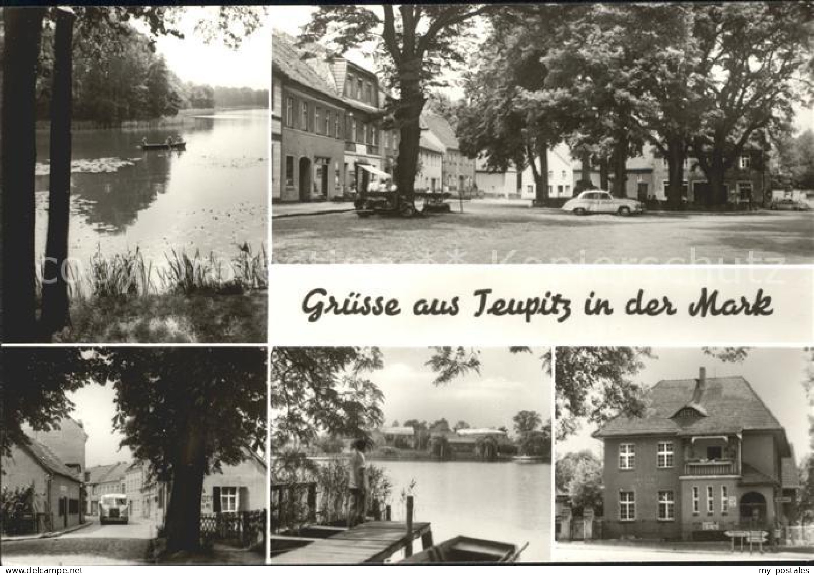 Teupitz Teich Boot Strassenansicht