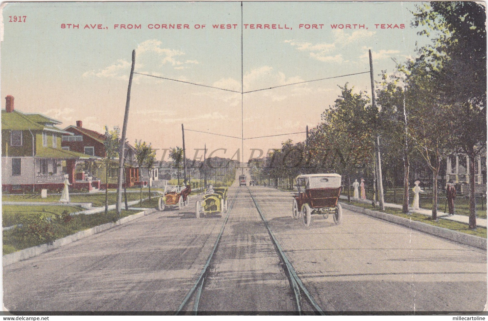 TEXAS - Fort Worth, 8th Ave., From Corner of West Terrell, Postcard
