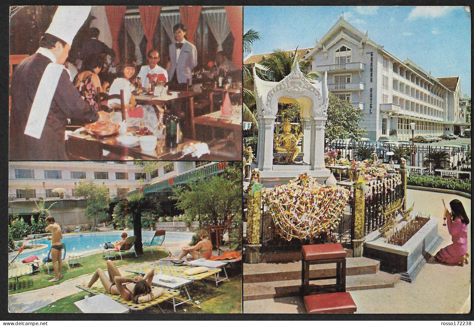 Thailand Erawan Hotel Bangkok postcard used 1978