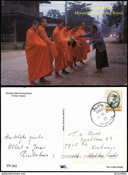 .Thailand ประเทศไทย Thailand Morning Alms-Giving Ritual Thai-Mönche 1990