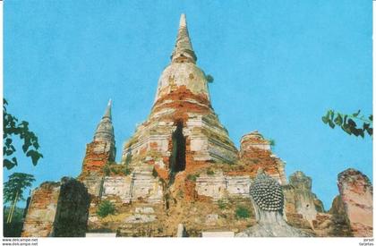 POSTAL    AYUDHYA -MIDDLE  THAILAND  -THE MAIN PAGODA  OF WAT YAI CHAIMONGKOL