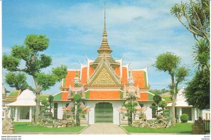 POSTAL   BANGKOK  -THAILAND  -TEMPLE OF DAWA-GIANT CUARDIANS AT THE WAT ARUN