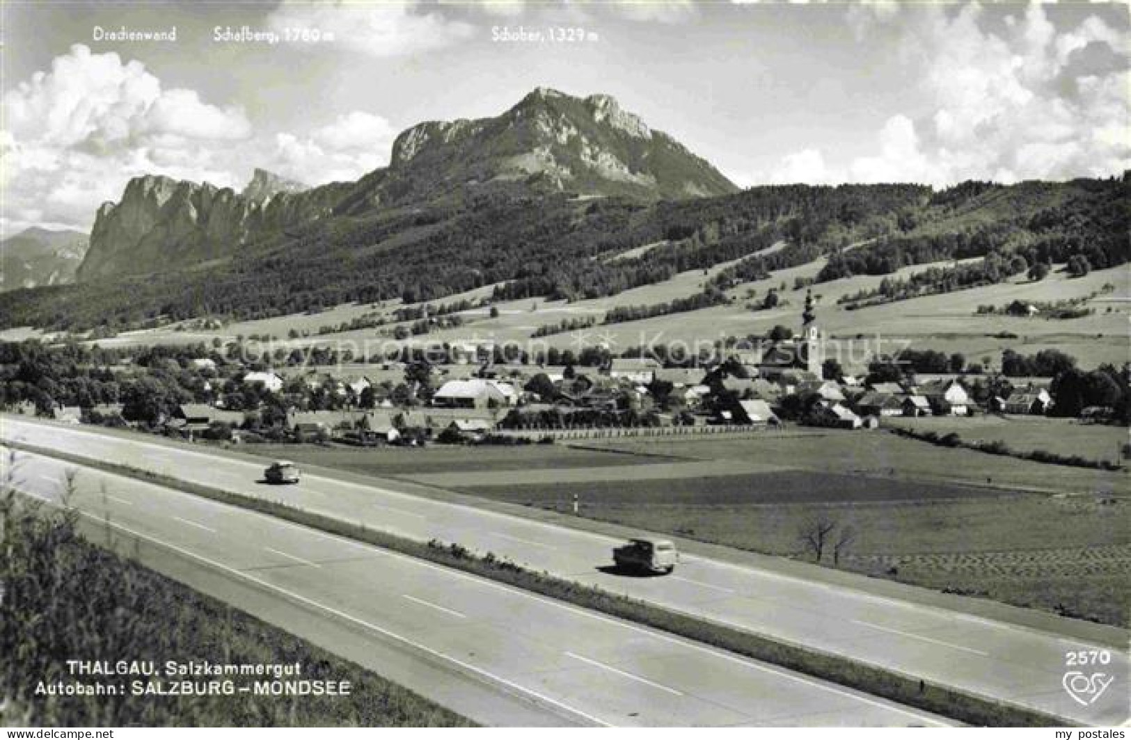 Thalgau Salzburg AT Panorama Autobahn Salzburg Mondsee