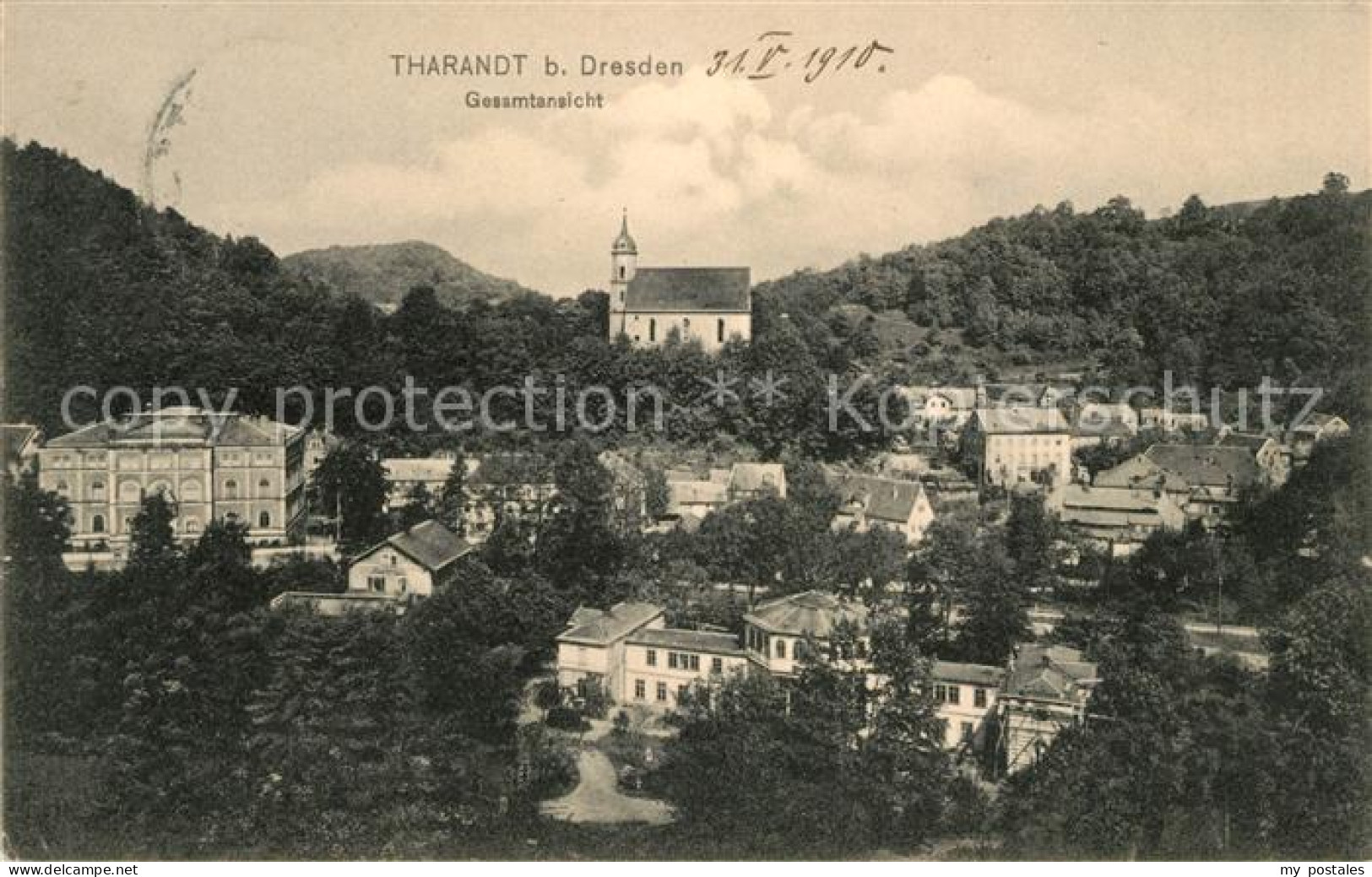 Tharandt Gesamtansicht mit Kirche
