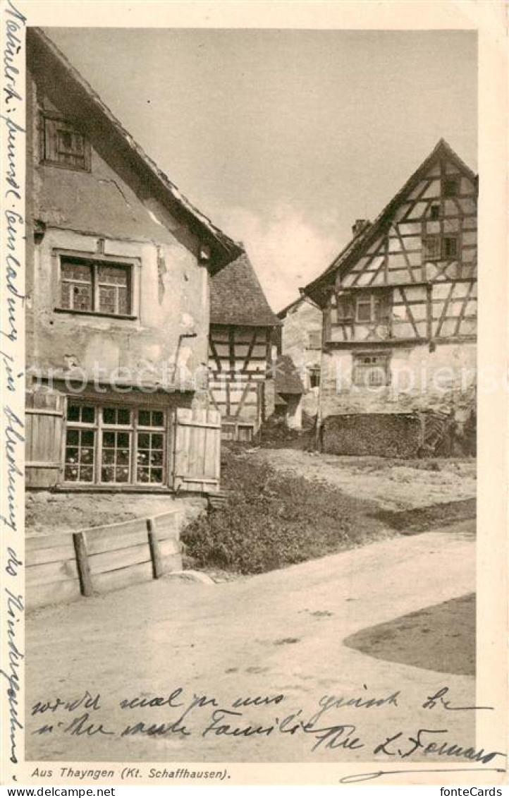 Thayngen SH Haeuser-Partie Fachwerkhaeuser