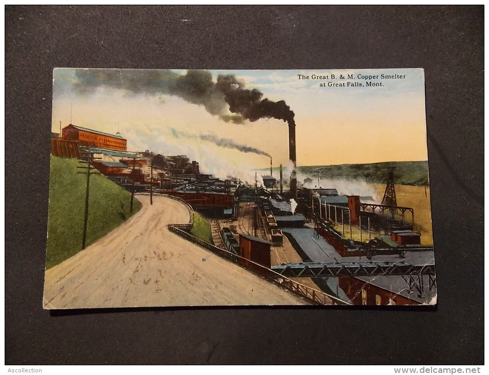The Great B & M Copper Smelter at Great Falls Mont AMERIQUE, ETAT UNIS, MONTANA