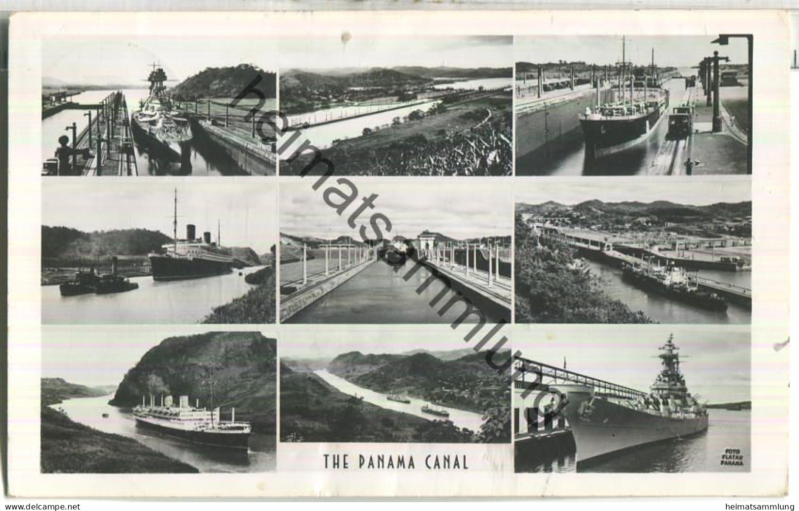 The Panama Canal - Foto Flatau Panama - gel. 1950
