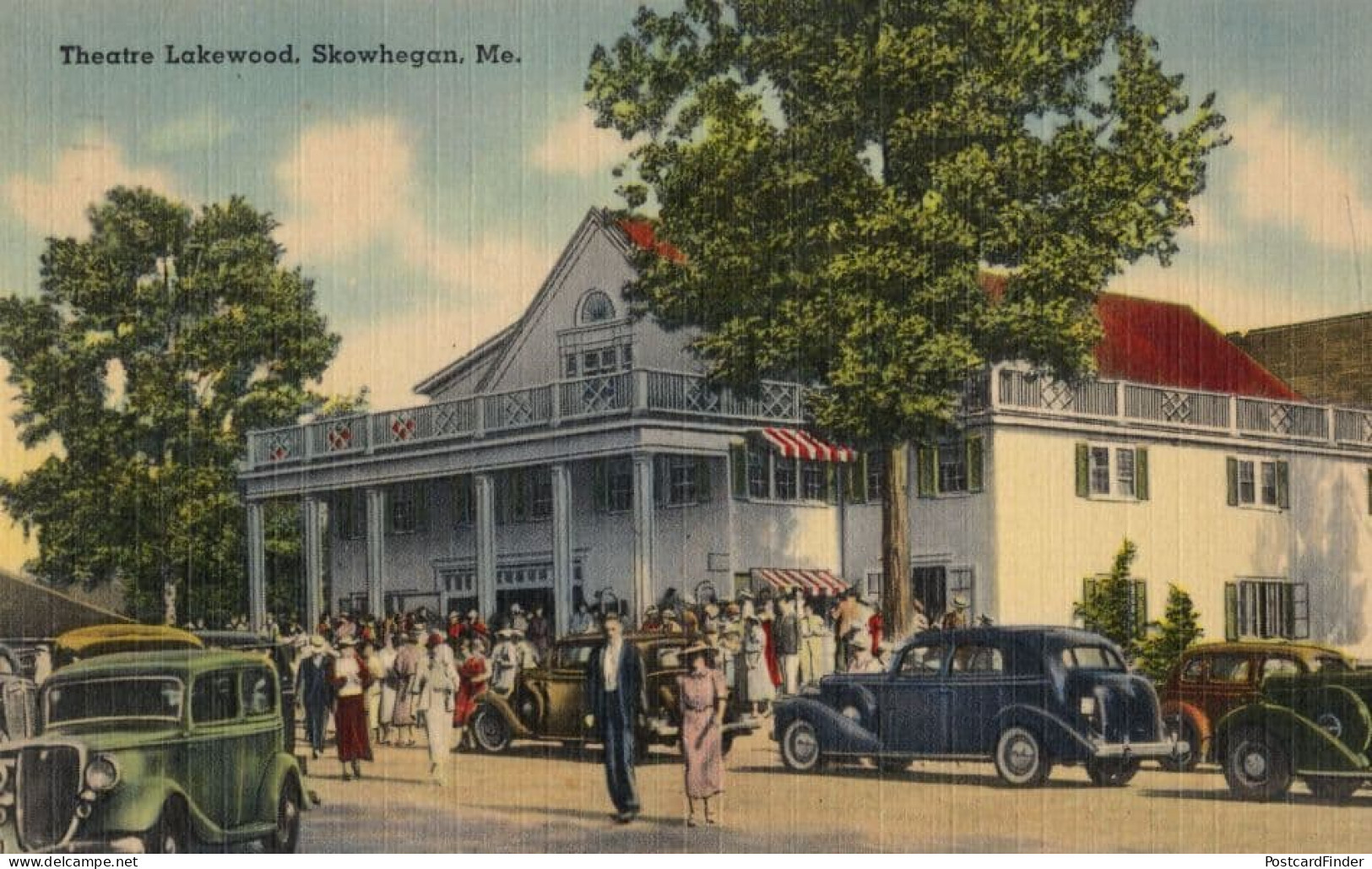 Theatre Lakewood Skowhegen Maine USA Mint Linen Old Postcard