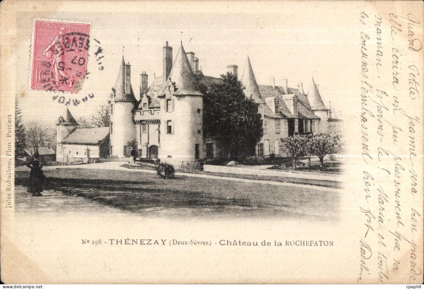 Thenezay - Chateau de la Rochefaton - CPA