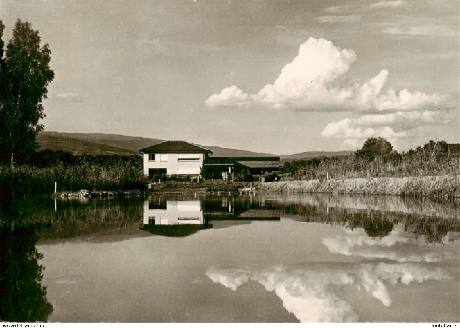 Thielle NE Heim und Gelaende am Neuenburgersee