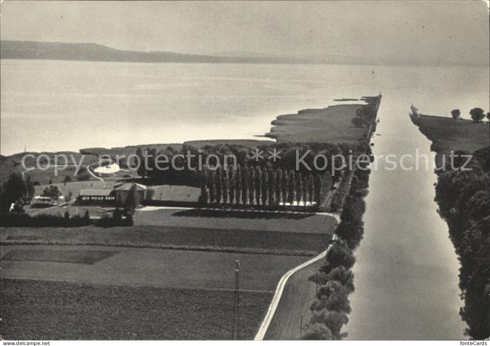 Thielle Zielbruecke Fliegeraufnahme