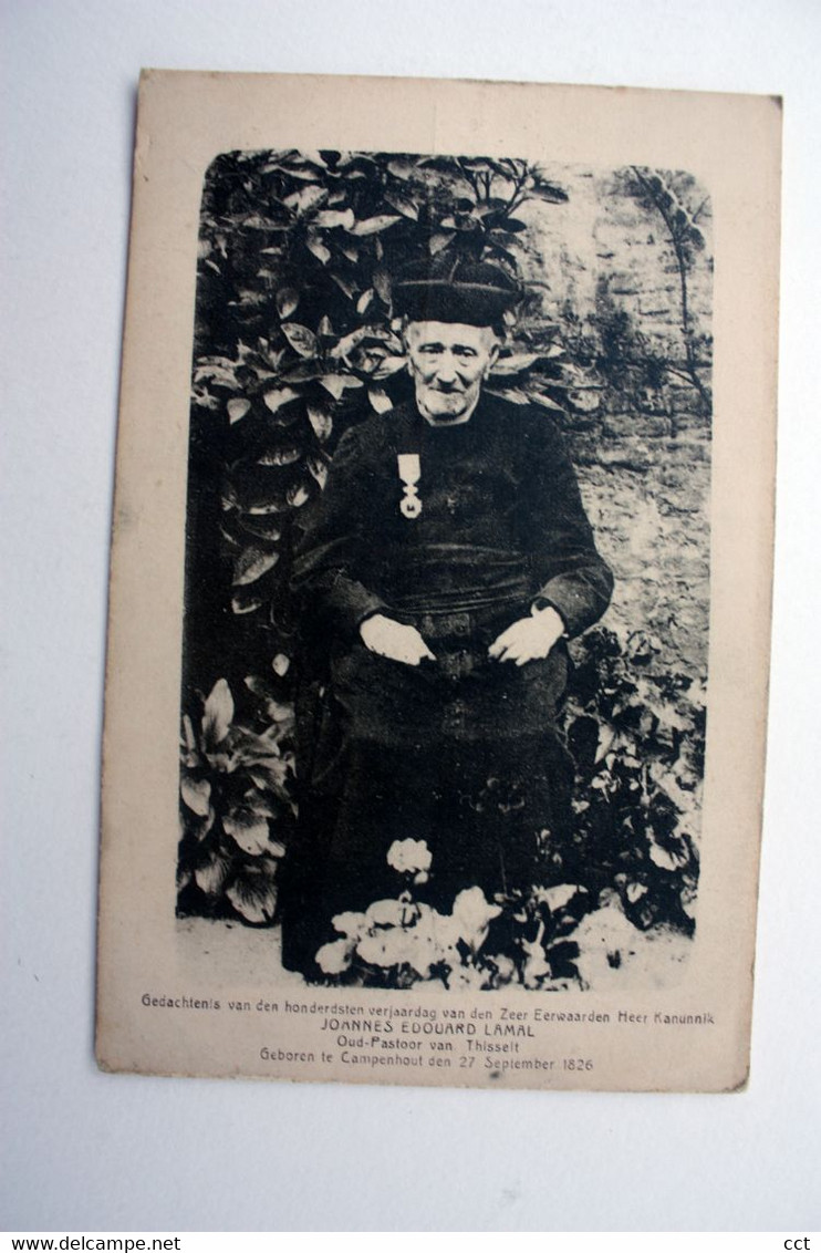 Thisselt  Tisselt  Gedachtenis hondersten verjaardag Joannes Edouard Lamal Oud Pastoor Geboren te Kampenhout
