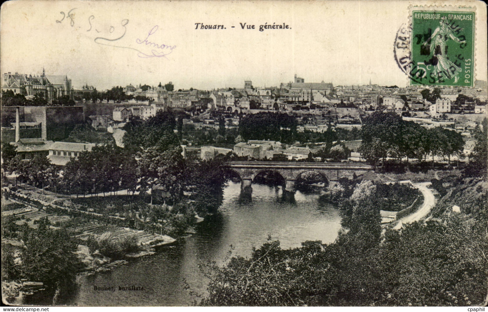 Thouars CPA Vue generale