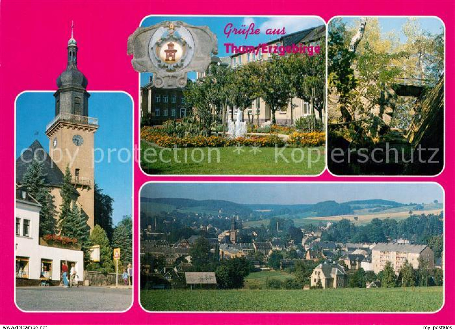 Thum Erzgebirge Kirche Rathaus Basteiaufgang