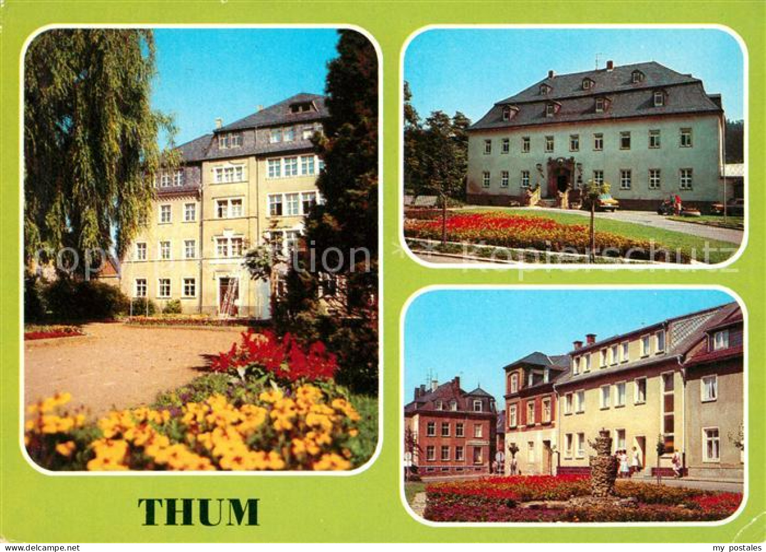 Thum Erzgebirge Maxim Gorki Oberschule Rathaus Rathausplatz