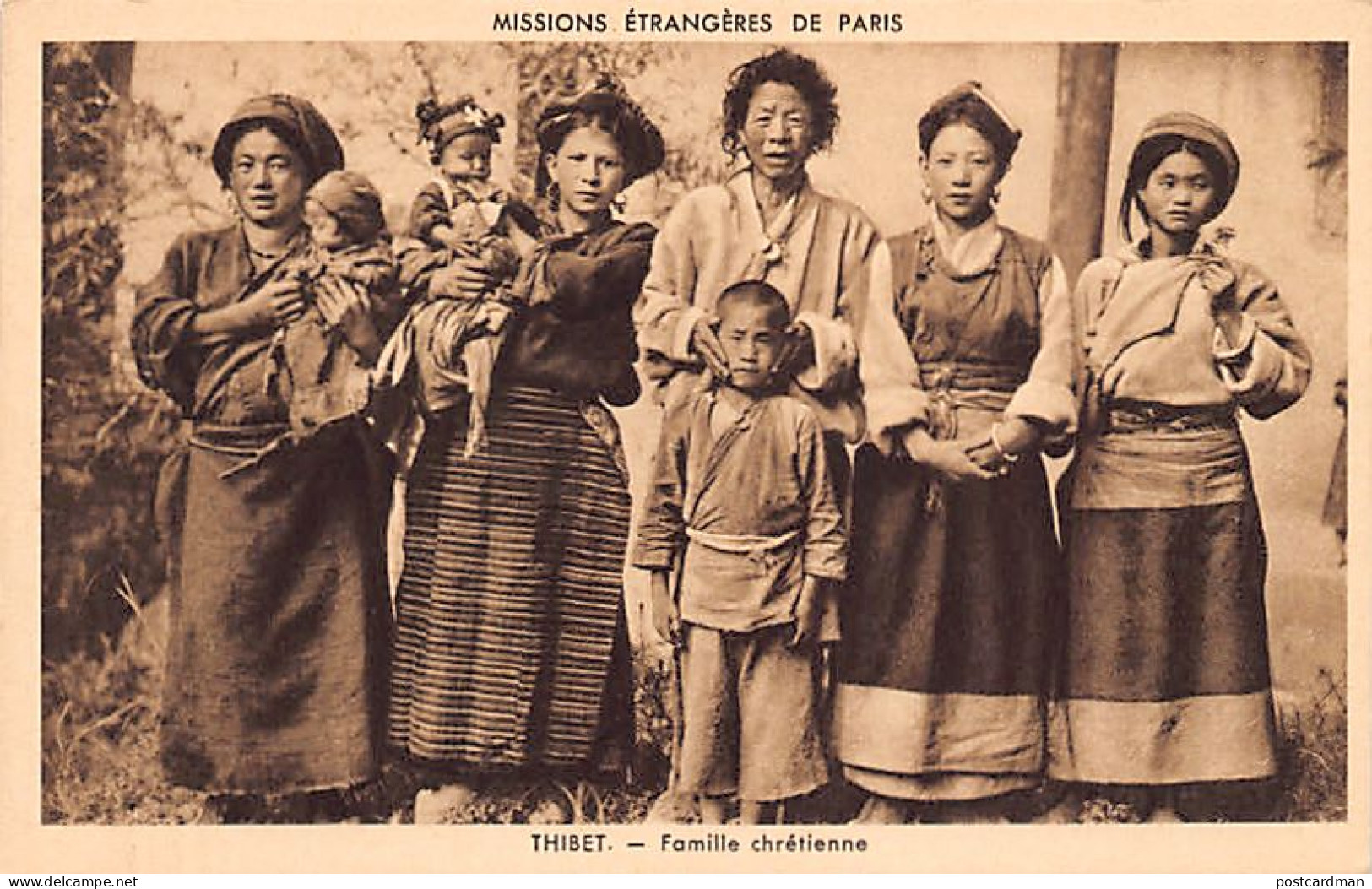 Tibet - Christian family - Publ. Missions Étrangères de Paris (Foreign Missions of Paris, France)