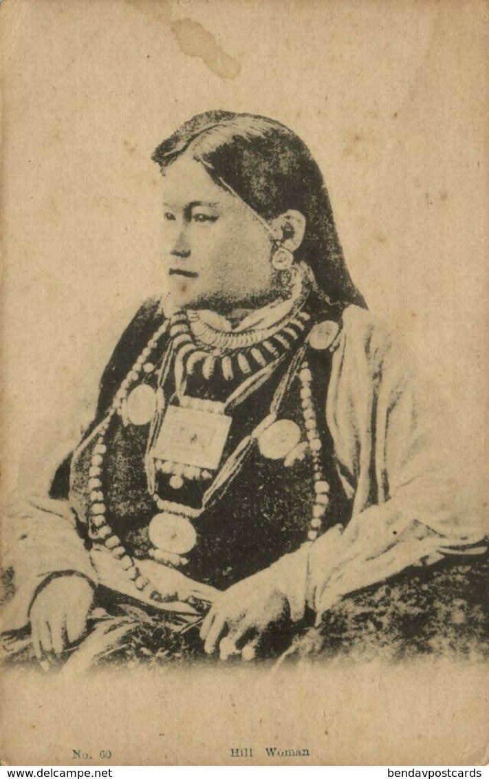 tibet thibet, Hill Woman, Jewelry Necklace (1910s) Postcard