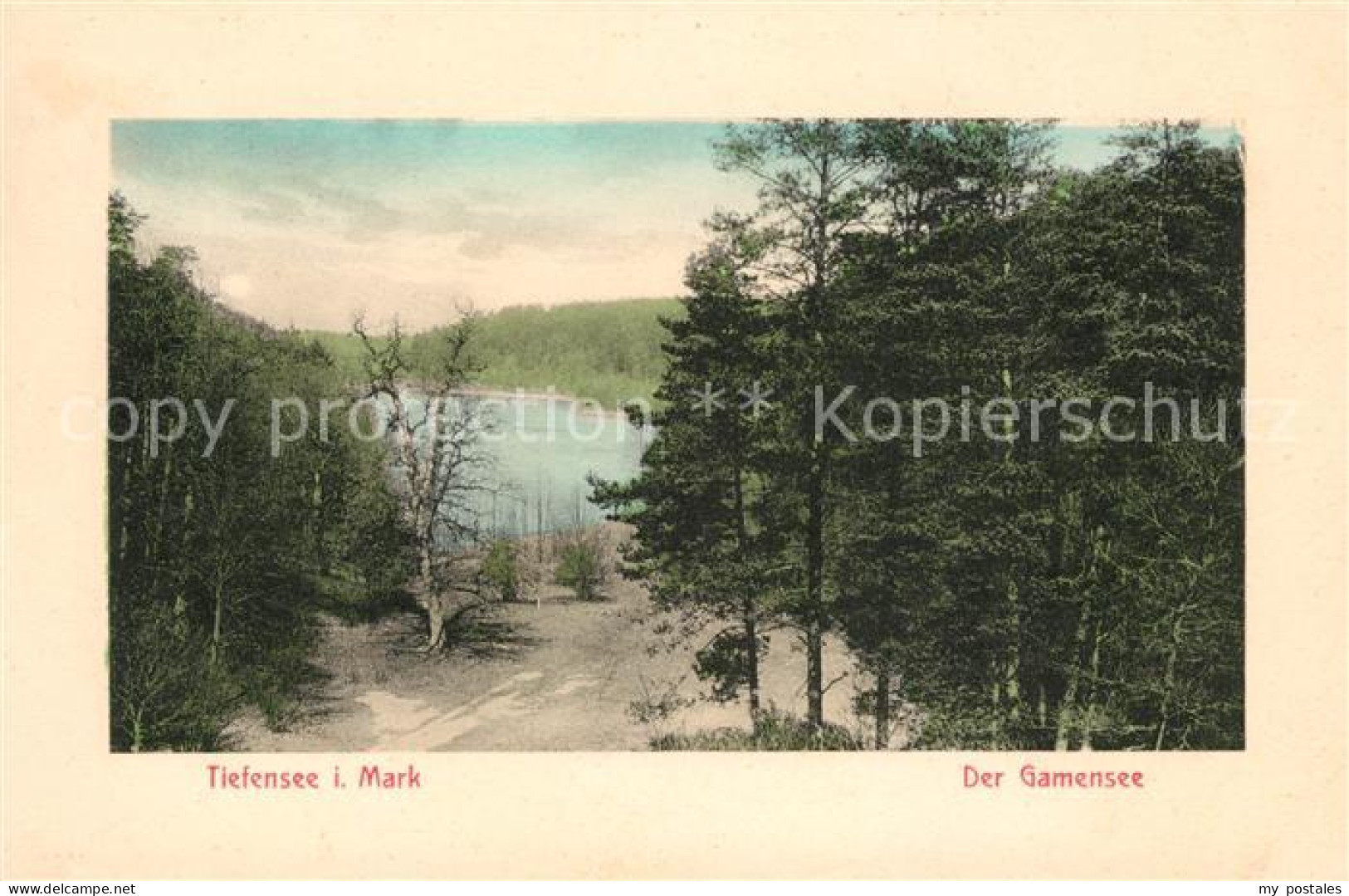 Tiefensee Bad Freienwalde Landschaftspanorama mit Gamensee