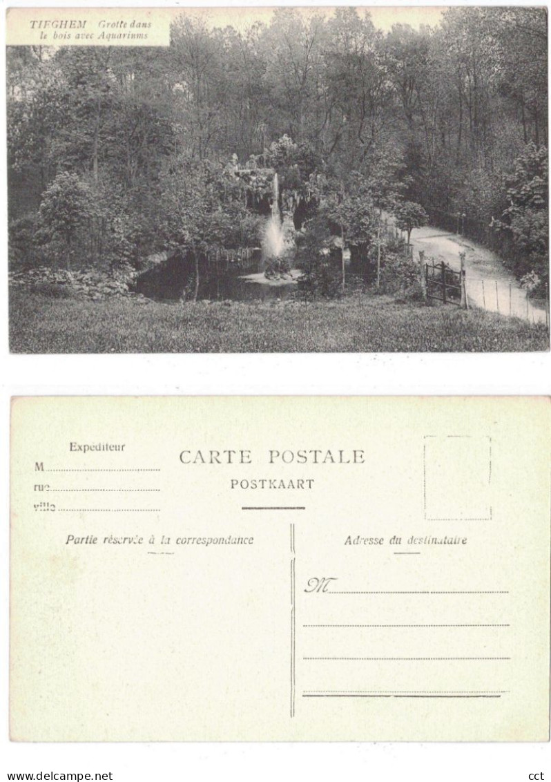 Tiegem  Tieghem Anzegem)   Grotte dans le Bois avec Aquariums