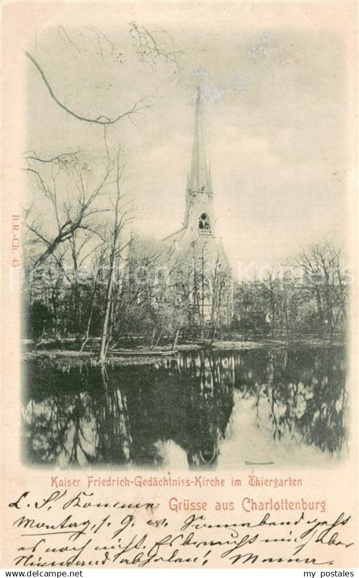 Tiergarten Berlin Kaiser-Friedrich-Gedaechtniskirche im Tiergarten in Charlotten