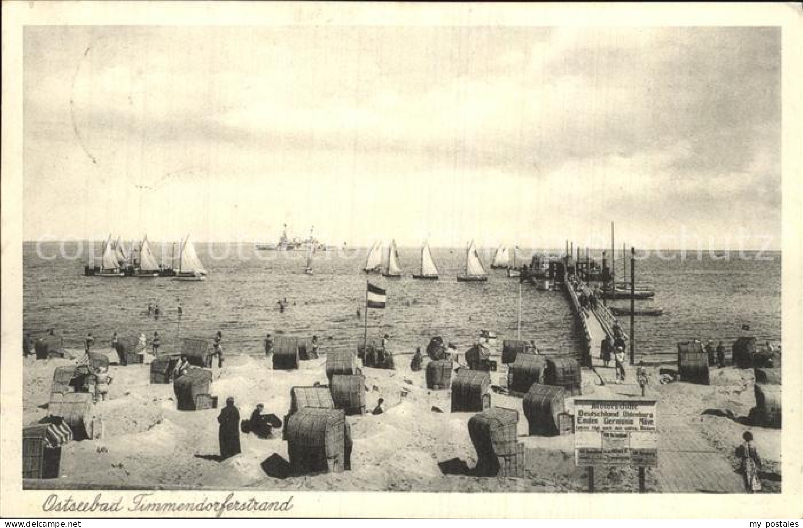Timmendorfer Strand Strand mit Segelbooten
