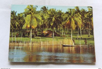 Cpm 1982, cases de pêcheurs dans une cocoteraie, Togo