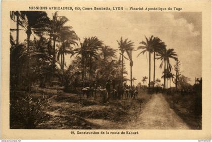 Togo - Canstruction de la route de Kabure