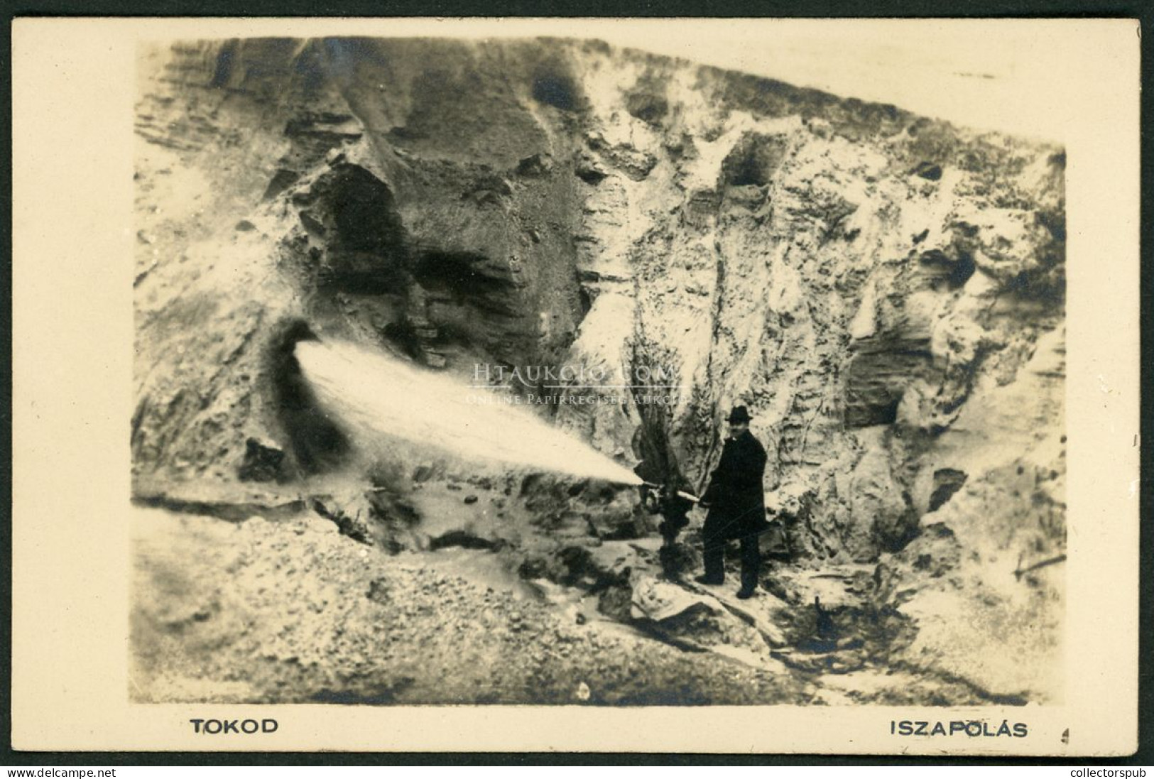TOKOD  Bányászat, iszapolás, ritka fotós képeslap