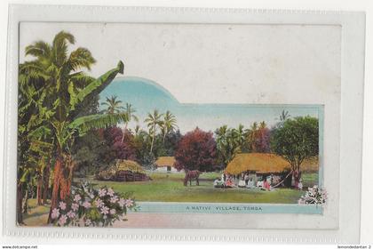 Tonga. A native village. *