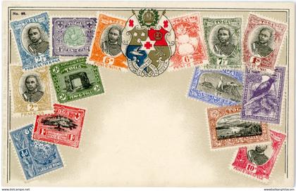 Tonga Stamps Coat of Arms Card