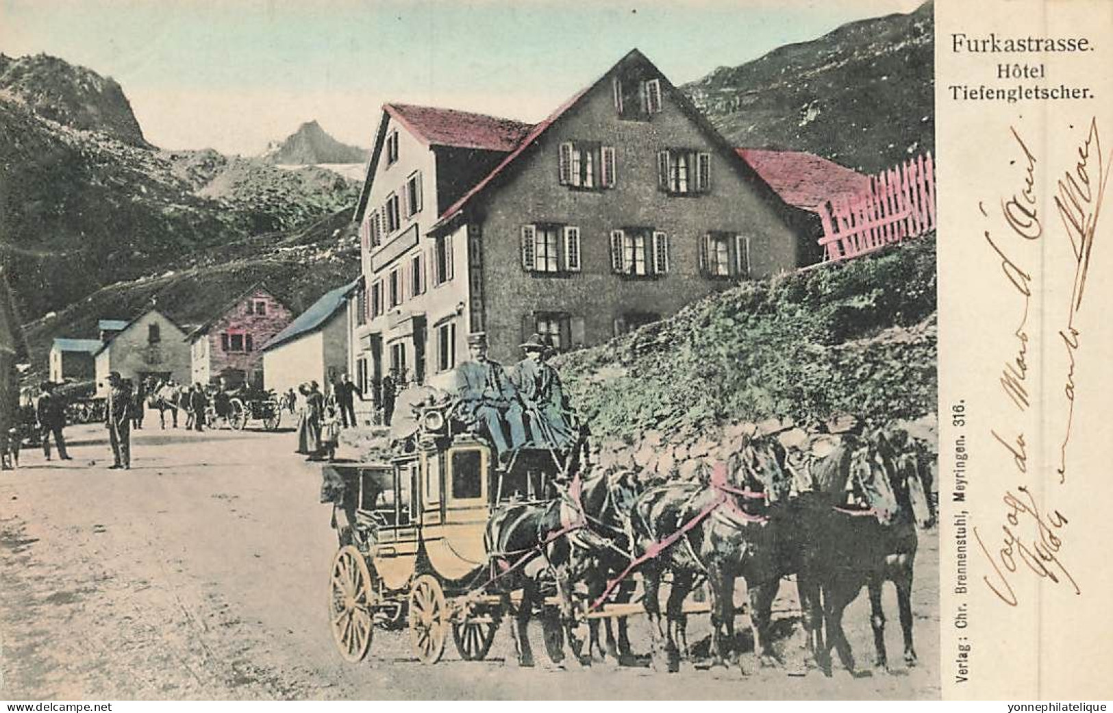 TOP - SUISSE - UR - URI - hôtel TIEFENGLETSCHER - Furkastrasse - (Sui-194)