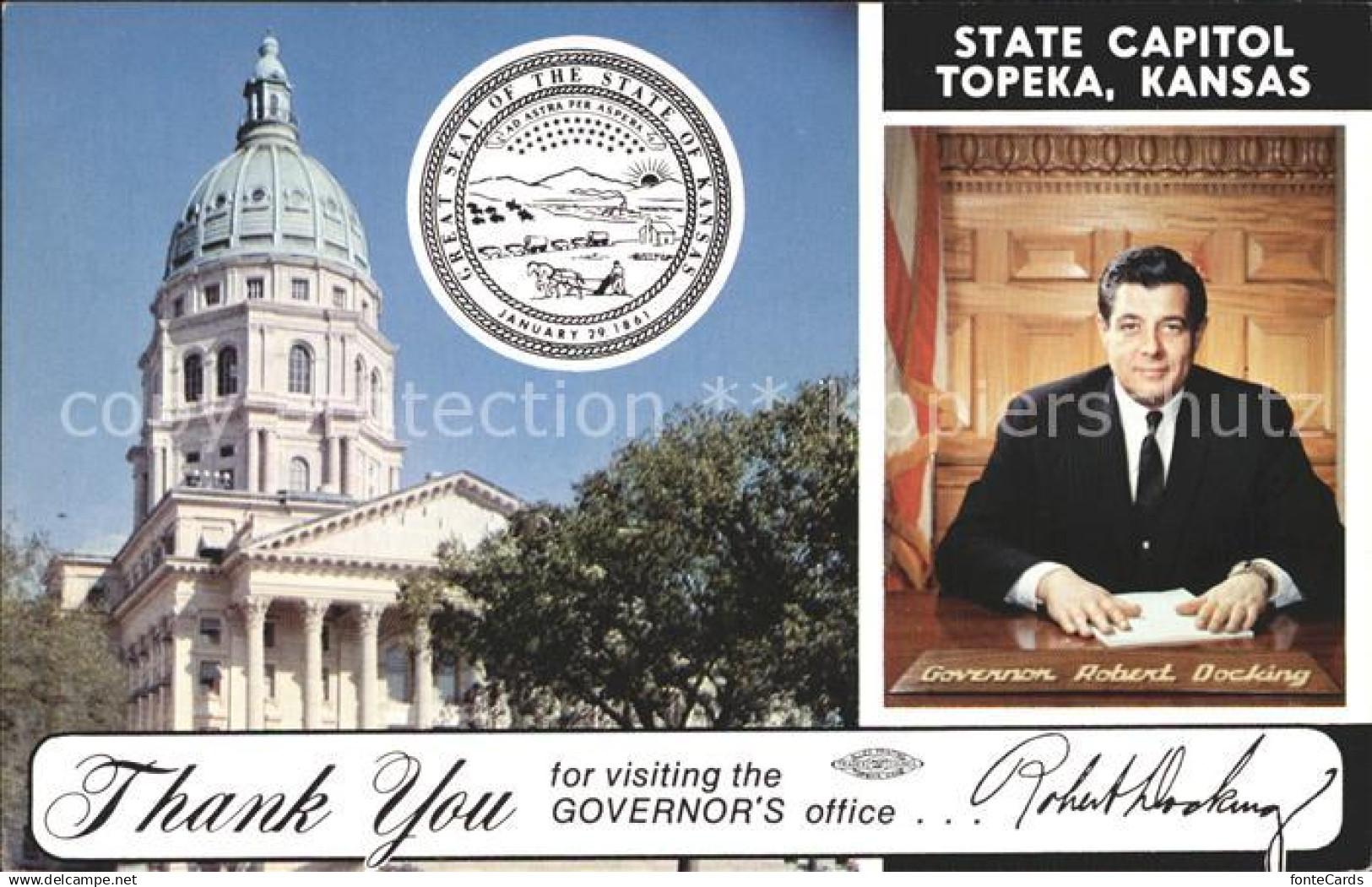 Topeka Kansas State Capitol Governor Robert Docking