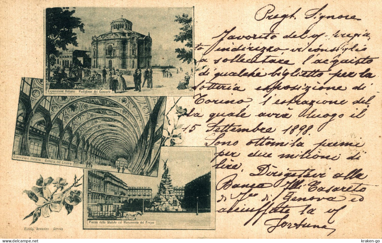 TORINO 1898, Esposizione Generale - Ricordo, Vedutine - Scritta - #015