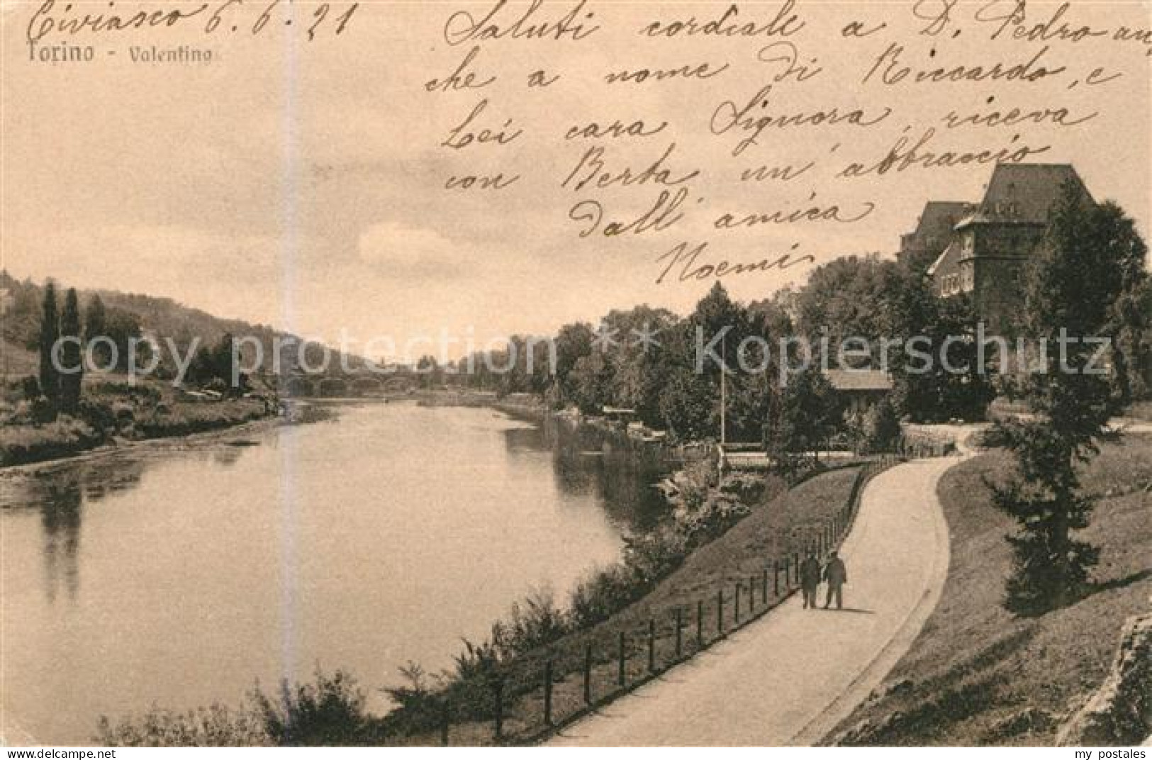 Torino Castello del Valentino Fluss Po