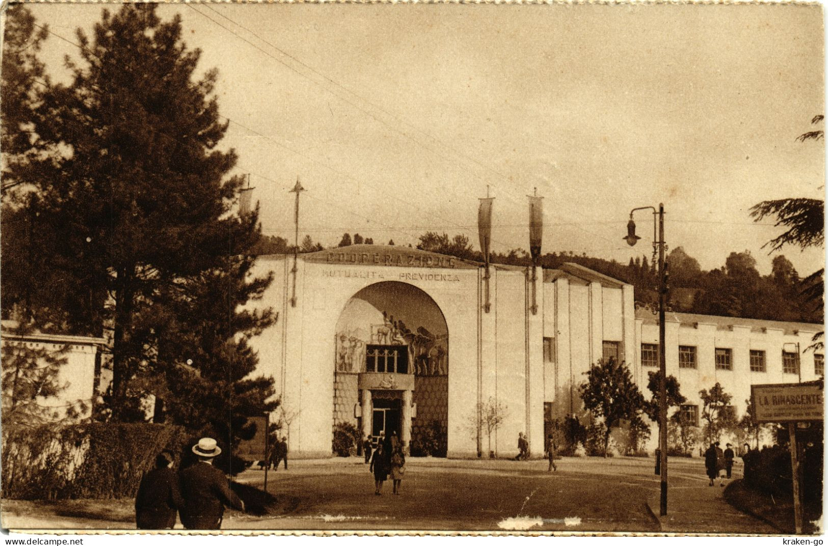 TORINO CITTÀ - Esposizione 1928 - Padiglione Mutualità e Previdenza - Scritta - #053