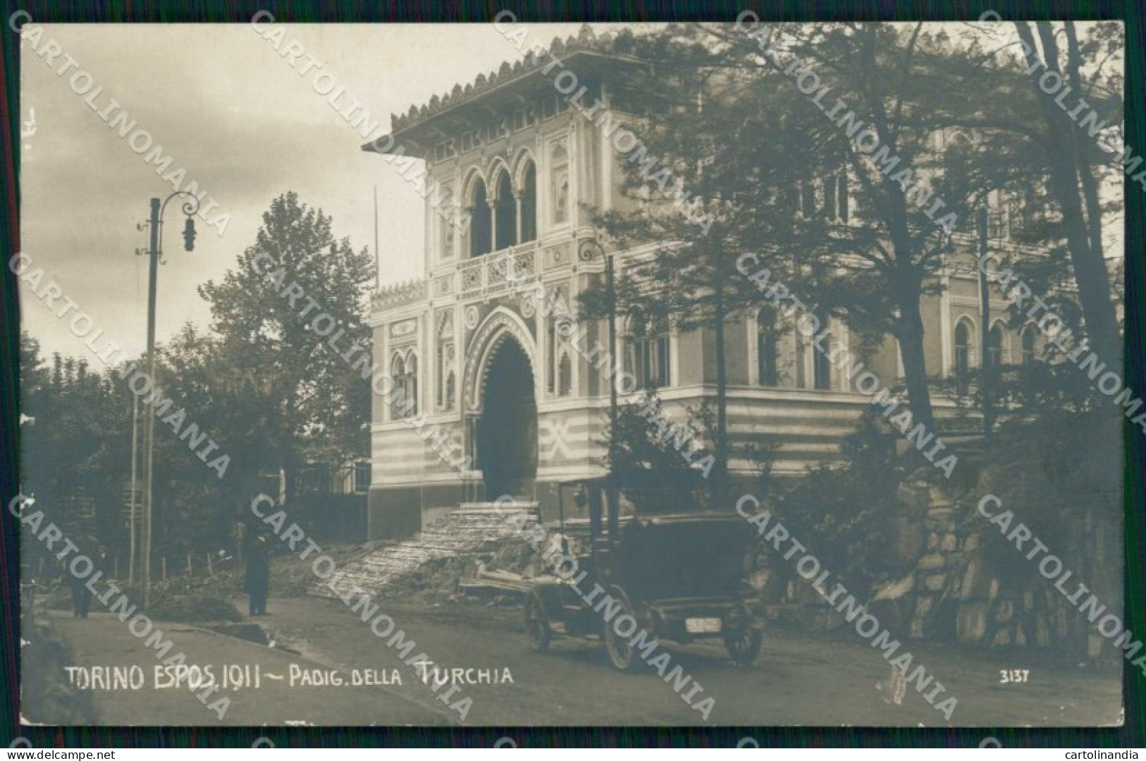 Torino Città Esposizione Padiglione Turchia Foto cartolina MZ9981